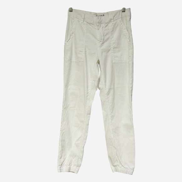 Frank & Eileen JAMESON white Utility Jogger, Italian Performance Linen, Size 2 - Picture 5 of 16